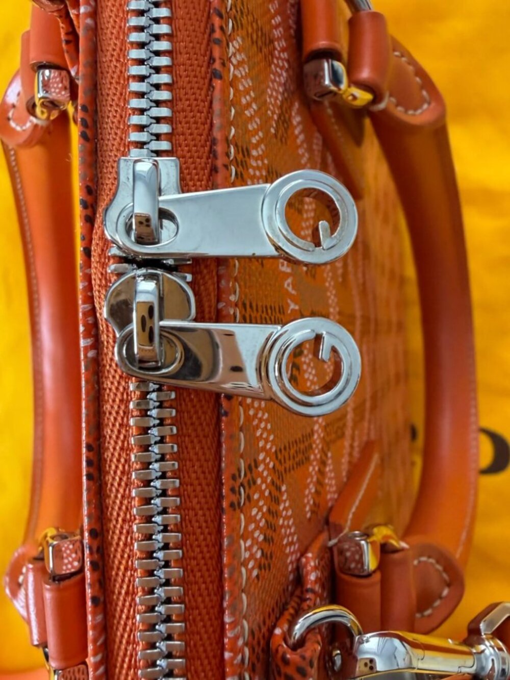 GOYARD Goyardine Mini Vendome in Orange - Picture 7 of 14